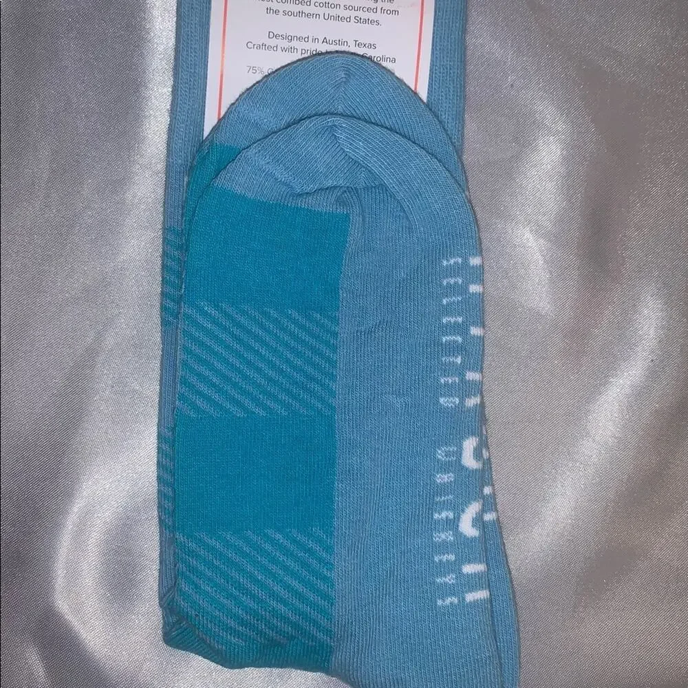 SOCK CLUB Custom Socks.‎ Blue with Turquoise pattern